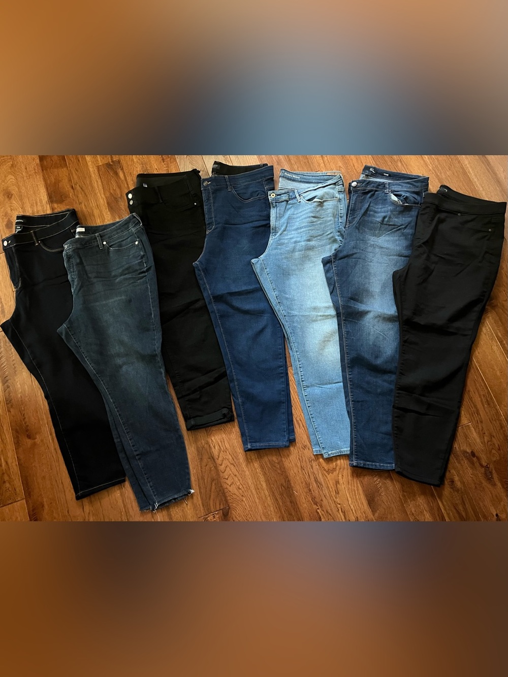 Women’s Plus Designer Jeans Wardrobe — 7 Pairs — Size 22 (Set 1)